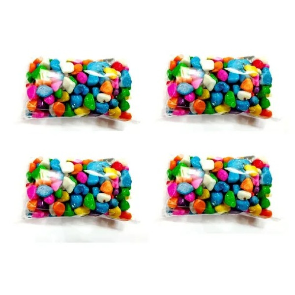 GR-Decorative Multicolored Stones - Pack of 4 (475 Grams Each) [Low Budget Product]
