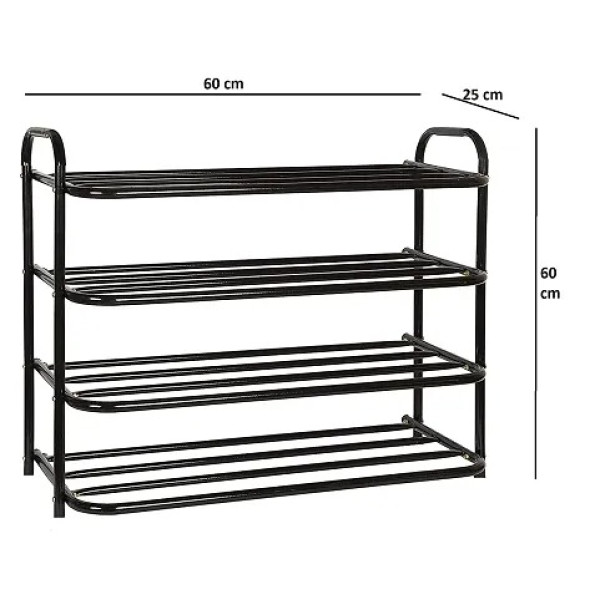 GR-Foldable Heavy Metal Shoe Rack (4 Shelves) [Premium Product]