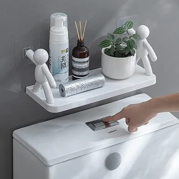 GR-Self-Adhesive Stand Holder Office Shelf Wall Holder Bathroom Rack [Low Budget Product]