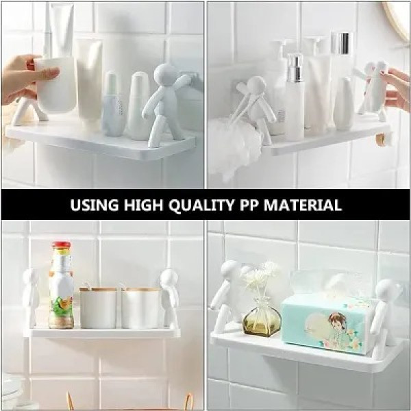 GR-Self-Adhesive Stand Holder Office Shelf Wall Holder Bathroom Rack [Low Budget Product]
