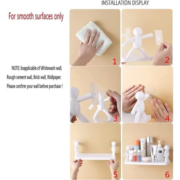 GR-Self-Adhesive Stand Holder Office Shelf Wall Holder Bathroom Rack [Low Budget Product]
