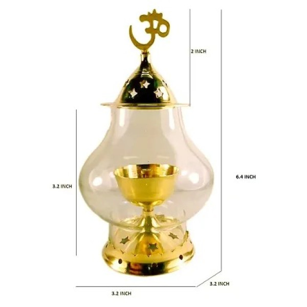 GR-Brass Golden Akhand Diya Lamp (6.4 Inch) [Low Budget Product]