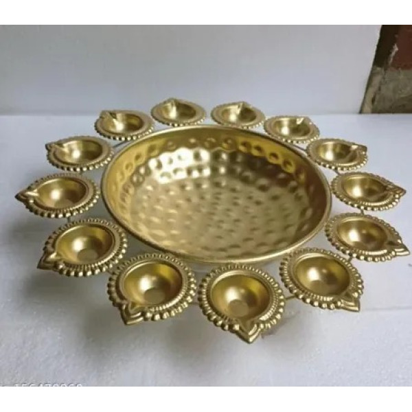 GR-Decorative Diya Shape Flower Urli for Home [Low Budget Product]