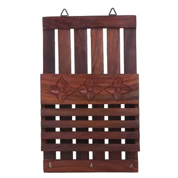 GR-Wooden Wall Decor Letter Rack Key Holder [Low B...