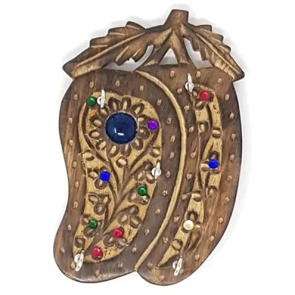 GR-Wooden Mango Shape Key Holder [Low Budget Product]