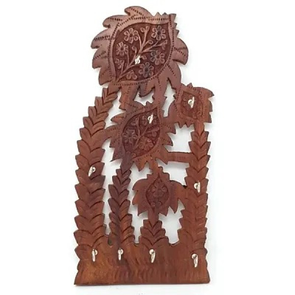 GR-Wooden Tree Shape Key Holder (Brown, 12 Inch) [Low Budget Product]