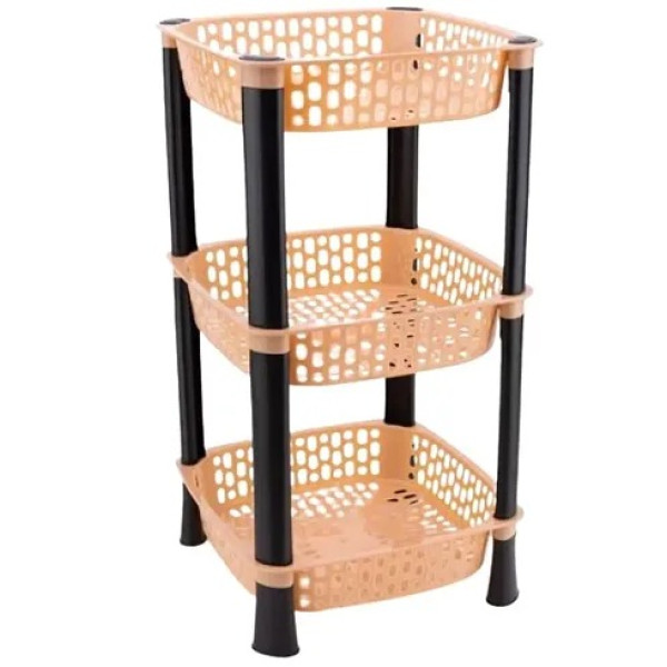 GR-Homes Storage Basket Plastic 3 Layer Kitchen Storage Basket [Low Budget Product]