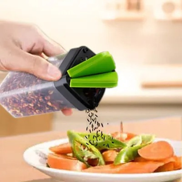 GR-Plastic Spice Rack Set (4 Jars) [Low Budget Product]