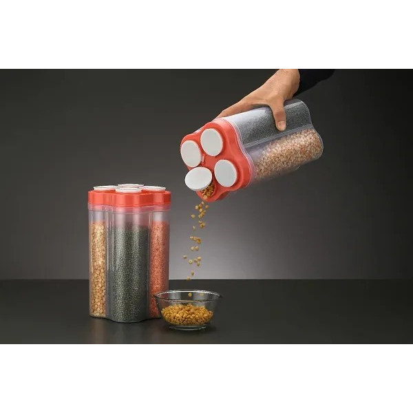 GR-Airtight Transparent Plastic Lock Food Storage Container Set [Low Budget Product]