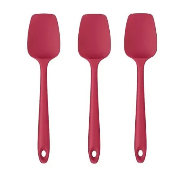 GR-Silicone Spatulas Spoon One Piece Design Heat-resistant Baking Tools Non-stick Butter Scraper Spoon Cooking Utensils [Low Budget Product]