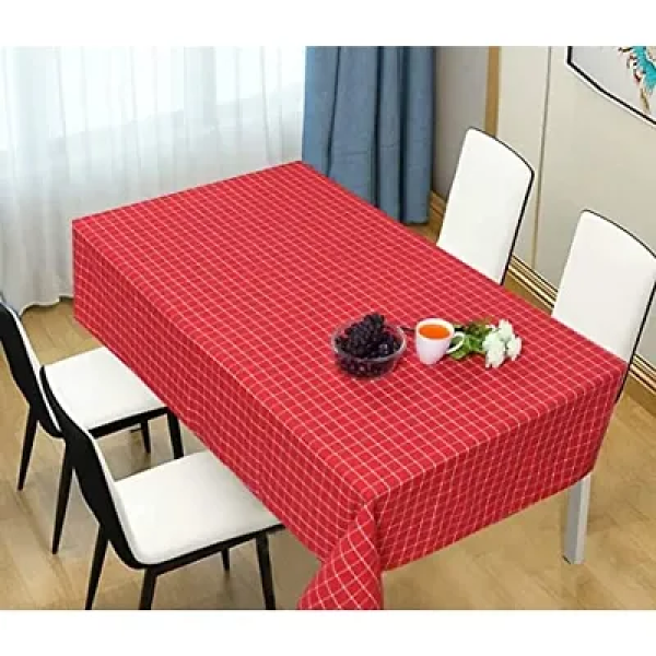 GR-CRAZYWEAVES Cotton Durable Machine Washable Rectangular Dining Table Cloth Regular Use [Low Budget Product]