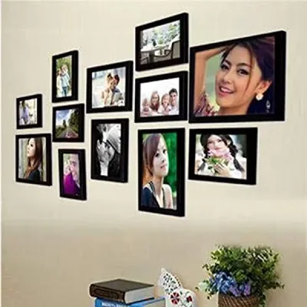 GR-CDM Wall Wood MDF Photo Frame, Black, Pack of 1...