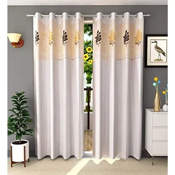 GR-Floral Net Polyester Curtain Drape for Windows ...