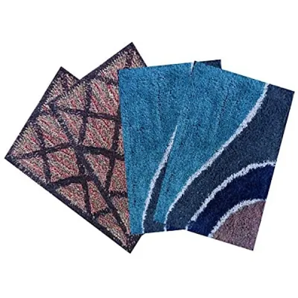 GR-ROUSN Doormat Set of 4 Pieces - Multi-Color, Co...