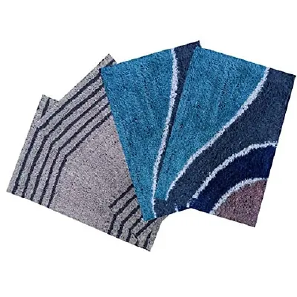 GR-Multicolor Cotton Doormat Set - 4 Pieces, Size:...