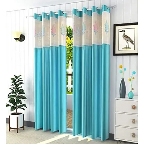 GR-Polyester 5Ft Curtain Drape for Window | Floral...