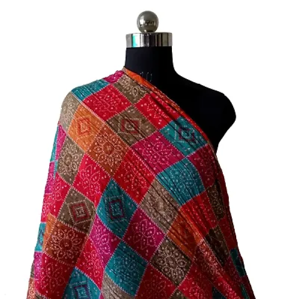 GR-Multicolored Silk Duptta Party Scarf for Women ...