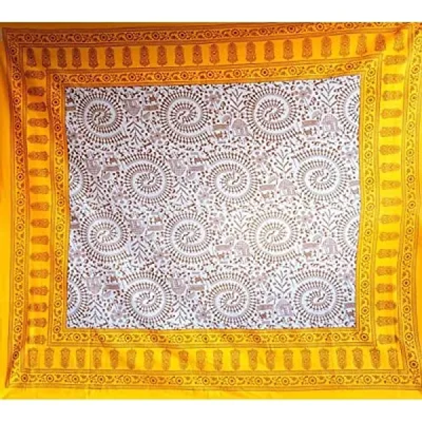 GR-DRAVY HANDICRAFTS Traditional Rajasthani Jaipuri Double Bedsheet Set [Low Budget Product]