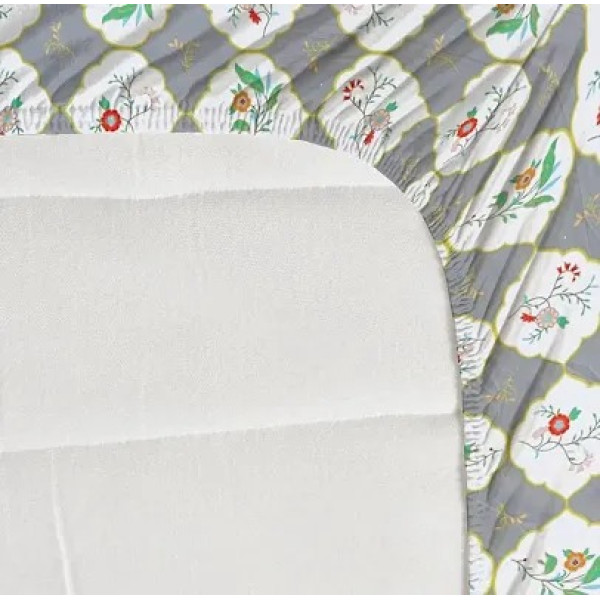 GR-Elastic Fitted King Size Bedsheet for Double Bed with Elastic Fitted 72 x 78 Inches with 2 Pillow Covers [Premium Product]