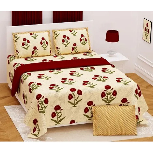 GR-Dreamy Prints: Stylish King Size Bedsheet with ...