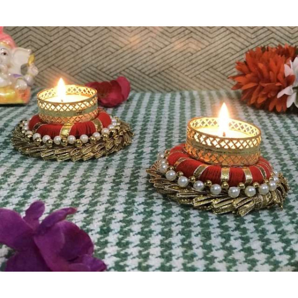 GR-D07154_Shopsy Iron 6-Cup Tealight Holder Set (Red) [Premium Product]