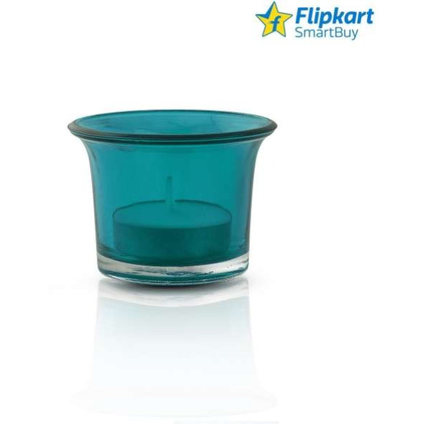 GR-Flipkart SmartBuy Turquoise Collar Glass Tea Light Candle Holders (Set of 6) [Premium Product]