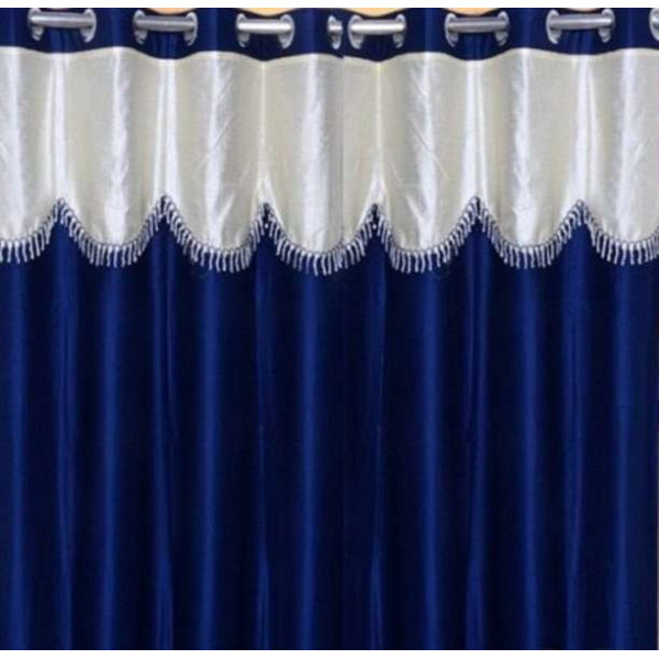 GR-274 cm (9ft) Long Door Curtains (Blue, Pack of 2) [Premium Product]