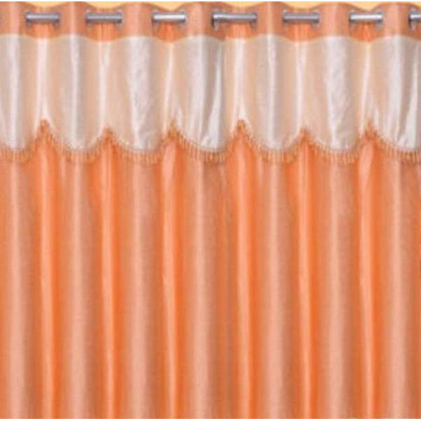 GR-274 cm (9ft) Long Door Curtains (Orange, Pack of 2) [Premium Product]