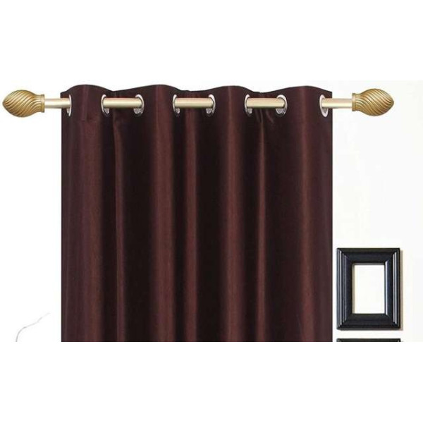 GR-214 cm (7ft) Door Curtains (Brown, Pack of 3) [Premium Product]