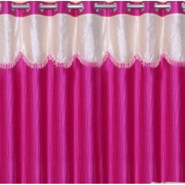 GR-274 cm (9ft) Long Door Curtains (Pink, Pack of 2) [Premium Product]