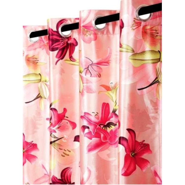 GR-274.3 cm (9ft) Long Door Curtains (Pink, Pack of 2) [Premium Product]