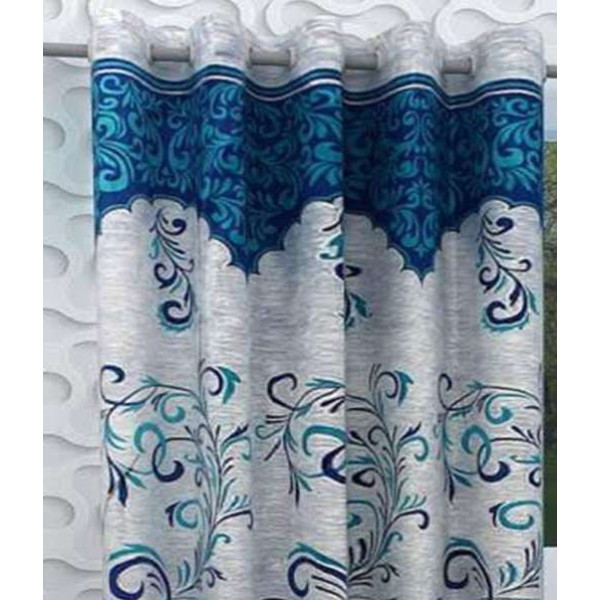 GR-154 cm (5ft) Window Curtain (Blue) [Low Budget Product]