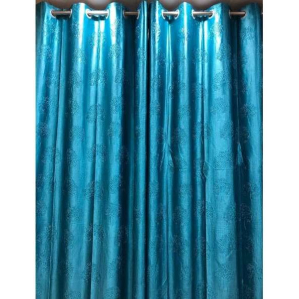 GR-152 cm (5ft) Window Curtain (Aqua) [Low Budget Product]