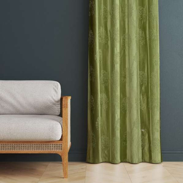 GR-152 cm (5ft) Window Curtain (Green) [Low Budget Product]