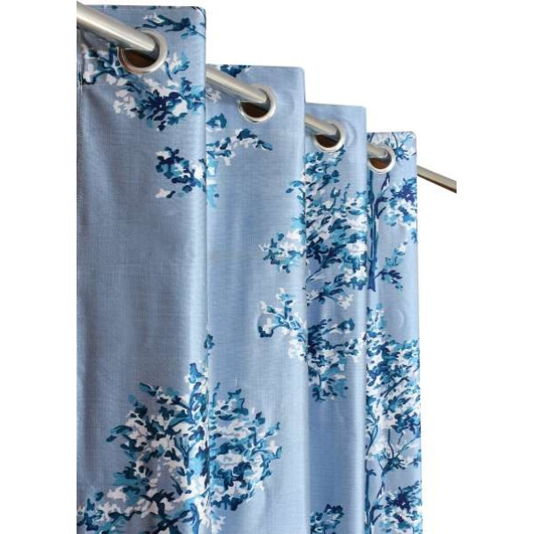 GR-154 cm (5ft) Window Curtain (Blue) [Low Budget Product]