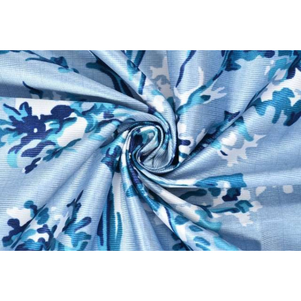 GR-154 cm (5ft) Window Curtain (Blue) [Low Budget Product]