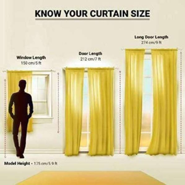 GR-153 cm (5ft) Window Curtain (GREEN) [Low Budget Product]