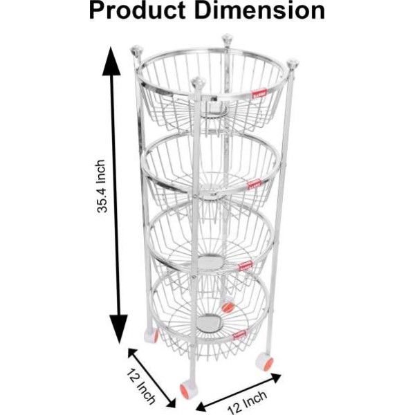 GR-Stainless Steel Fruits & Vegetables Kitchen Rack [Premium Product]