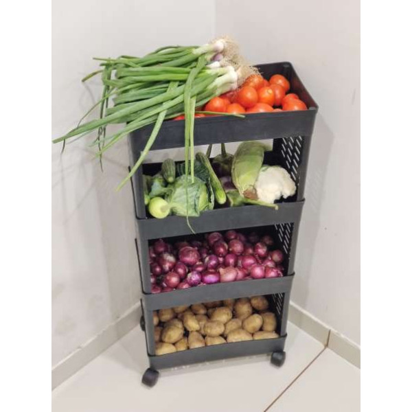 GR-Vegetable Stand Kitchen Trolley, Vegetable Basket | Rack [Premium Product]