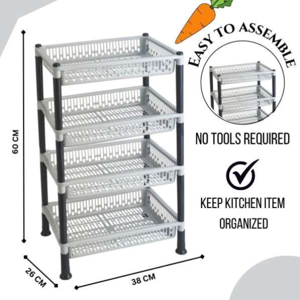 GR-4 Tier Multipurpose Racks (Plastic) [Premium Product]