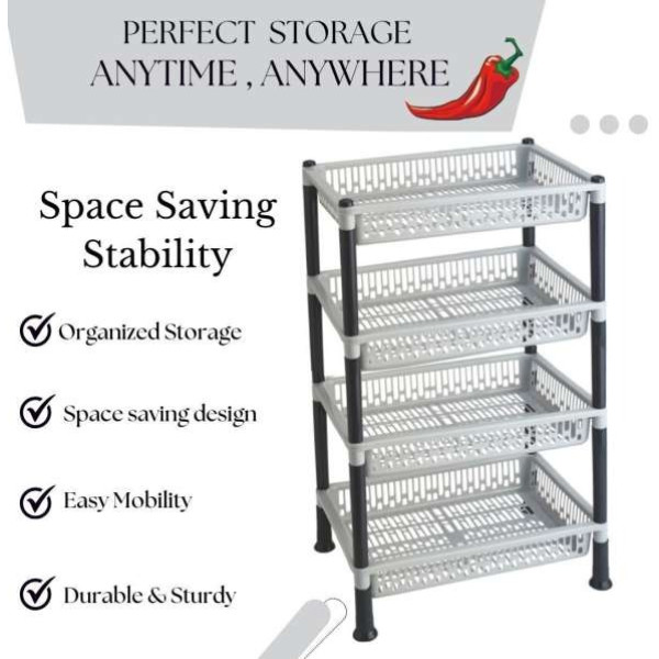 GR-4 Tier Multipurpose Racks (Plastic) [Premium Product]