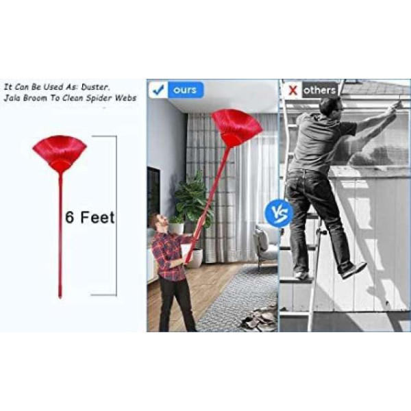 GR-Fusionfest Jala Brush - Clean Fan, Spider Webs with Adjustable Handle [Low Budget Product]