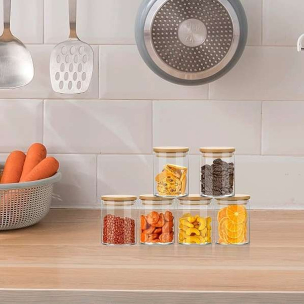 GR-Pack of 2 Glass Grocery Containers - 200 ml Tru's Clear [Low Budget Product]