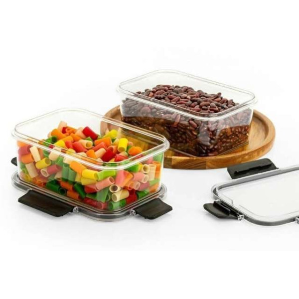 GR-Pack of 6 Plastic Grocery Containers - 500 ml Antic Clear [Low Budget Product]