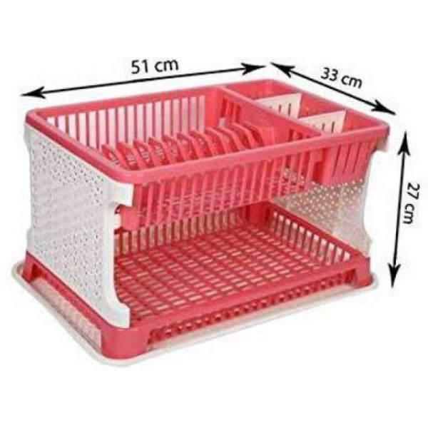 GR-AXN Lenovo Kitchen Rack for Utensils & Kitchen Storage Basket (Pink) [Low Budget Product]