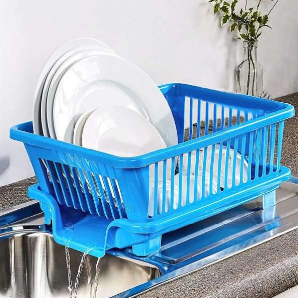 GR-Plastic Dish Drainer Kitchen Rack [Low Budget Product]