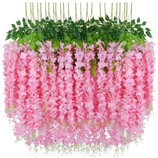 GR-Well Art Gallery ARTIFICIAL FAKE WISTERIA VINE FOR DECORATION (3.6 FEET) [Low Budget Product]