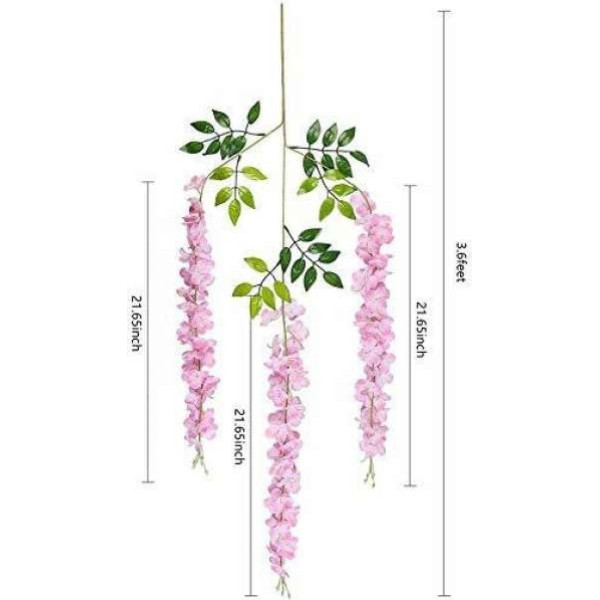 GR-Well Art Gallery ARTIFICIAL FAKE WISTERIA VINE FOR DECORATION (3.6 FEET) [Low Budget Product]