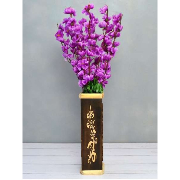 GR-Purple Artificial Flowers (21 inch, Pack of 9) ...