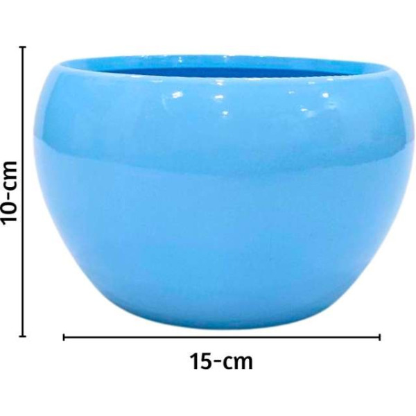 GR-ATDecor Vibrant Blue Ceramic Vase (4 inch) [Premium Product]
